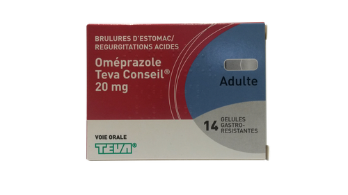 Image OMEPRAZOLE 20MG TEVA CONSEIL GELULE 14