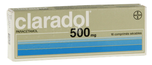 Image CLARADOL 500MG CPR SECABLE 16