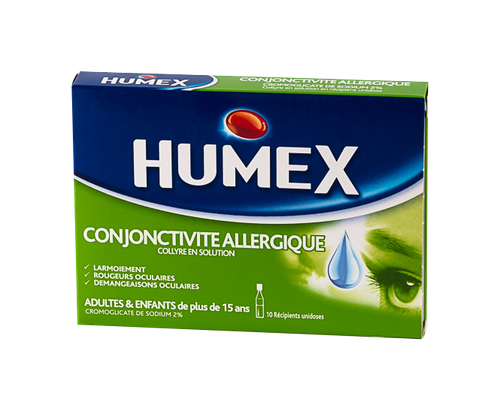 HUMEX CONJONCTIVITE ALLERGIE 2% COLLYRE 10 DOSES
