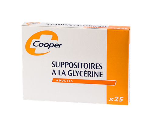 GLYCERINE COOPER 25 SUPPOSITOIRES ADULTES